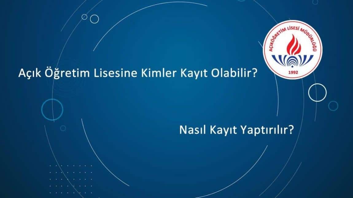 Açık Öğretim Lisesine Kimler Kayıt Olabilir?